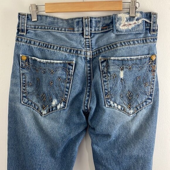 MEK Makaha Distressed Straight Leg Jeans - Picture 9 of 12
